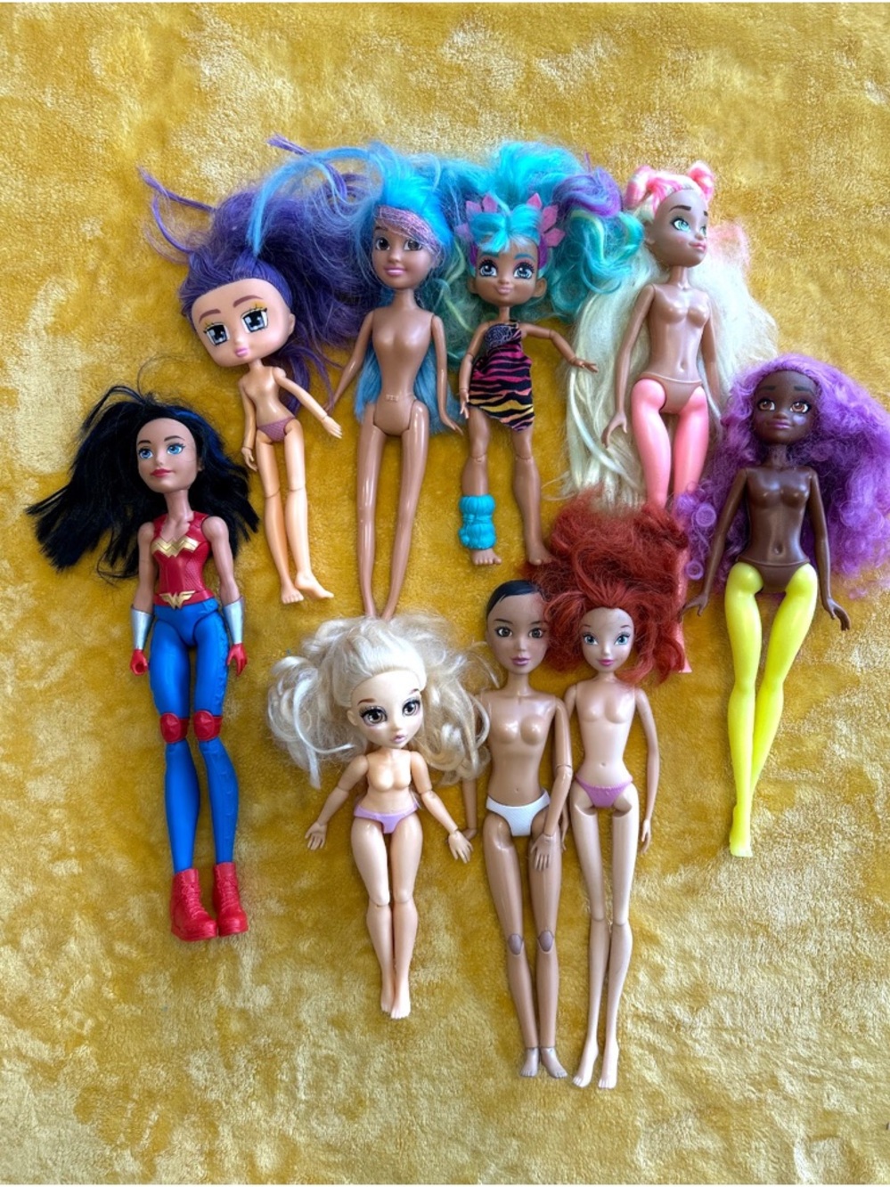 Lot of 9 Fashion Dolls Winx LIV Cave Club Fail Fix Boxy Girl Hairmazing Mattel